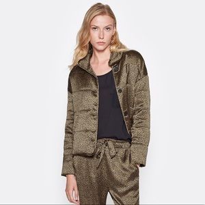 Joie Maysa Puffer Jacket - Lacquer (Leopard Print)